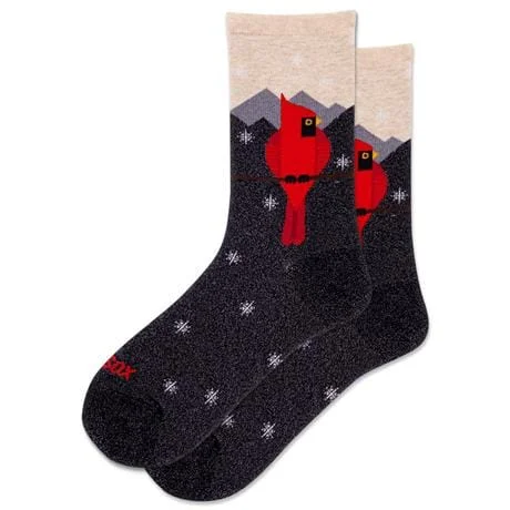 Metallic Cardinal Women's Crew Socks