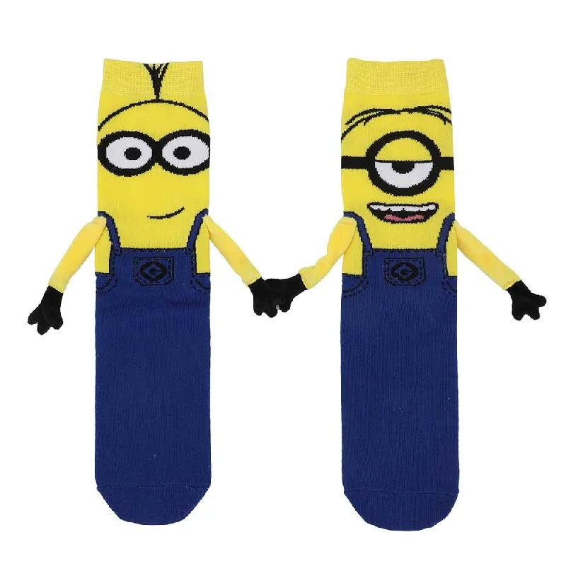 Minions Stewart & Kevin Magnetic 3D Women's Crew Socks