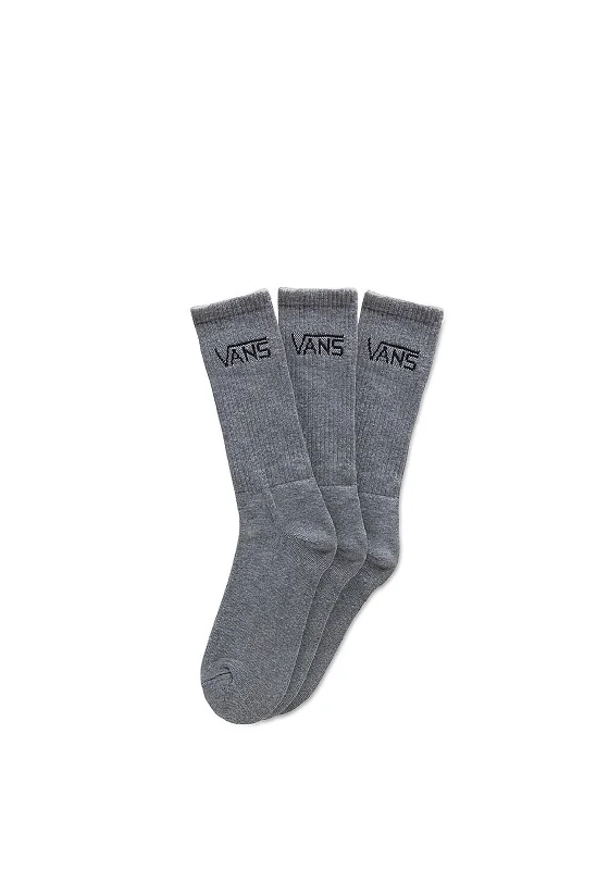 Vans Classic Crew 3 Pair Socks, Grey