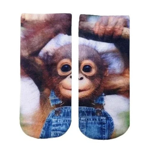 Monkeying Around Ankle Socks