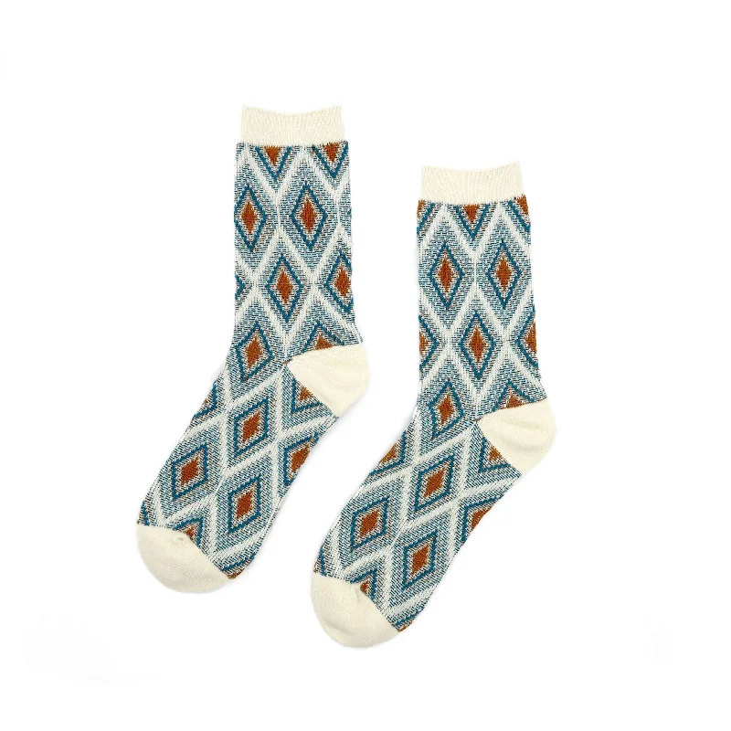 Mosaic socks - White