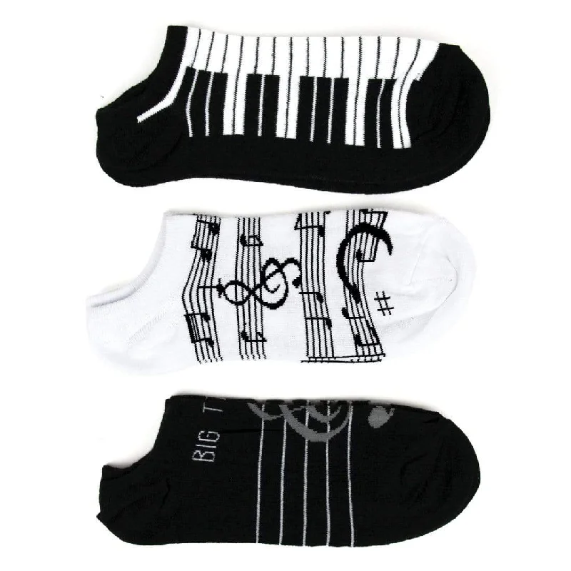 Music Men's 3 Pair Pack No Show