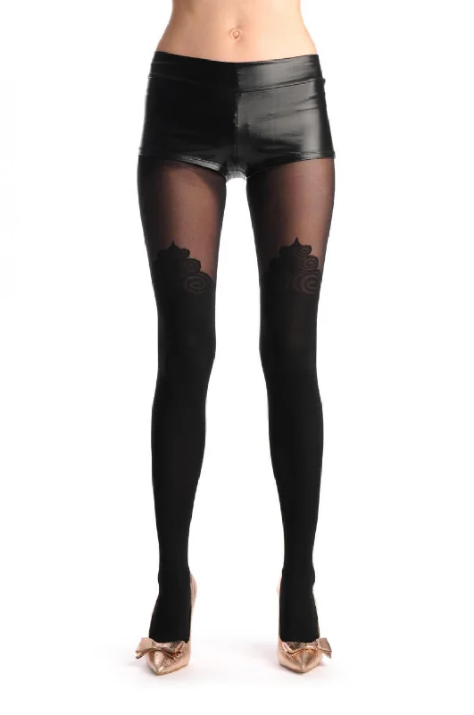 Over The Knee Opaque Lace Sock & Transparent Top