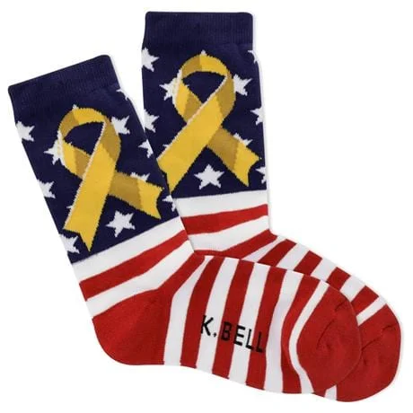 Yellow Ribbon Women's Crew Socks