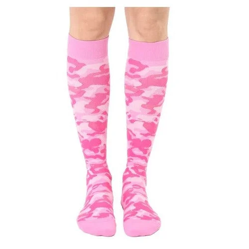 Pink Camo Unisex Compression Socks