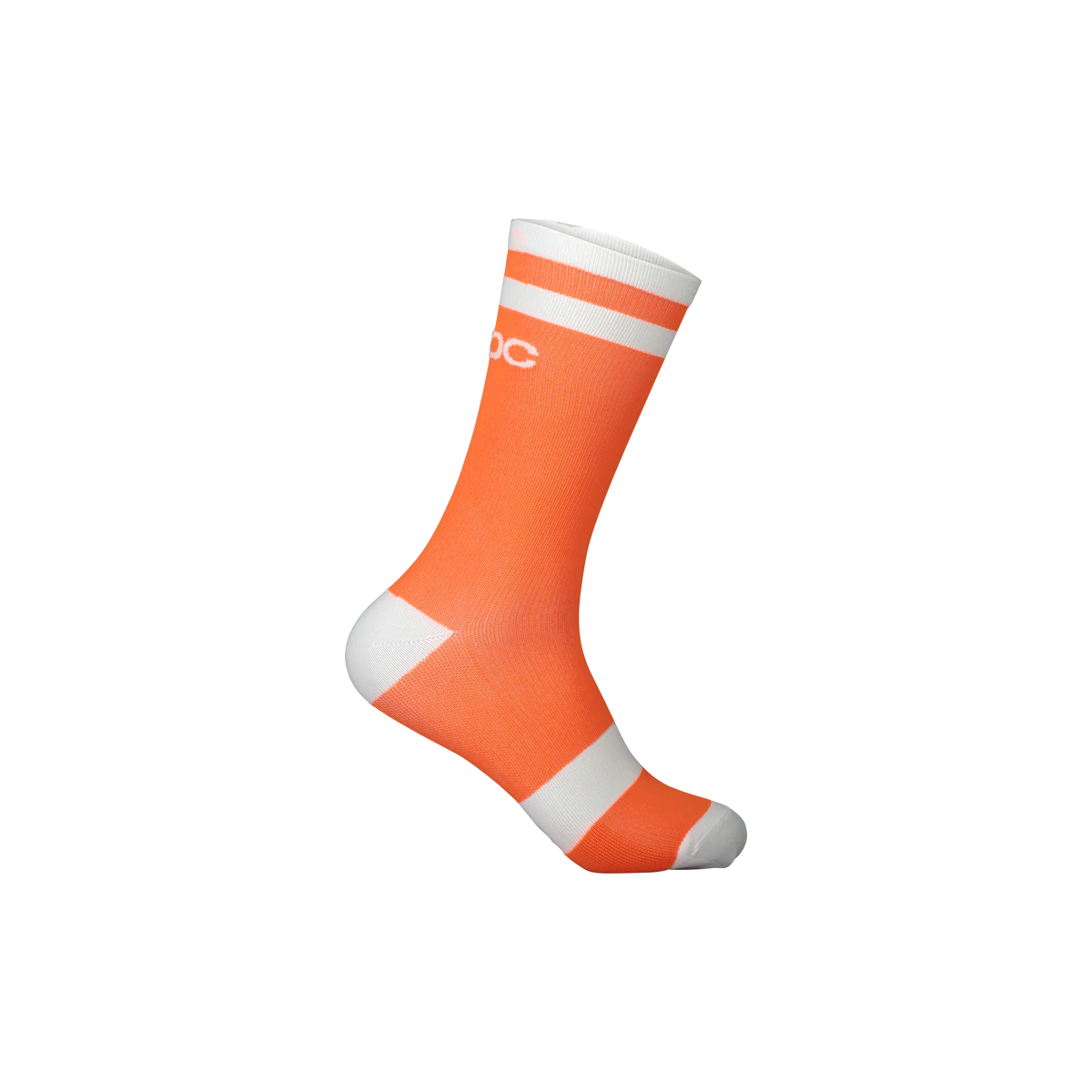 POC Lure Long MTB Sock - Zink Orange-Hydrogen White