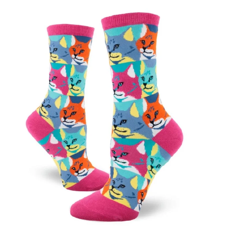 Pop Art Cat Women's Crew Socks