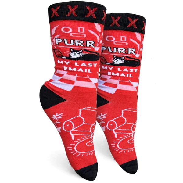 Purr My Last Email Women's Crew Socks