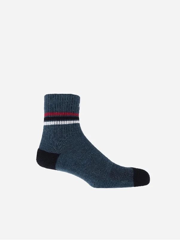 Quarter Crew Organic Men's Sport Socks - Navy