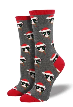 Women's Santa Cats Socks