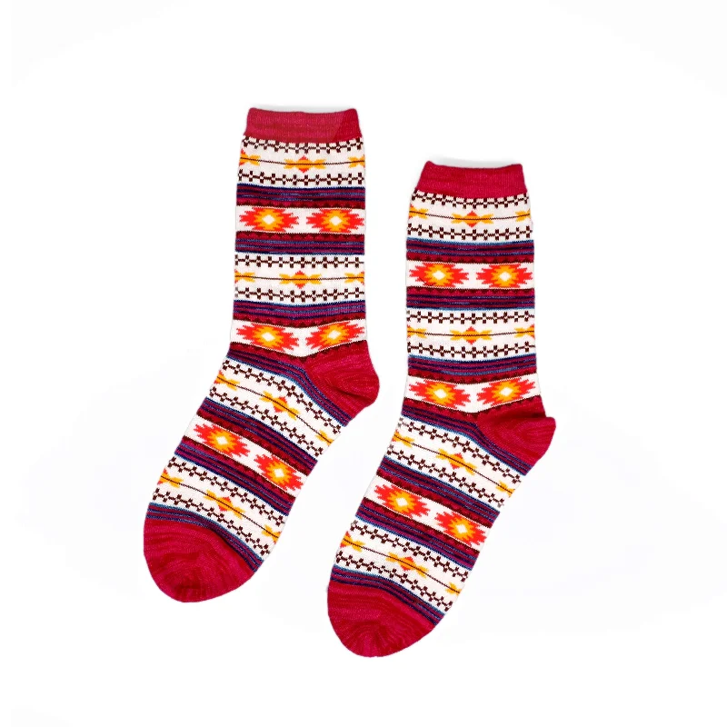 Sasaka tribal socks - Red