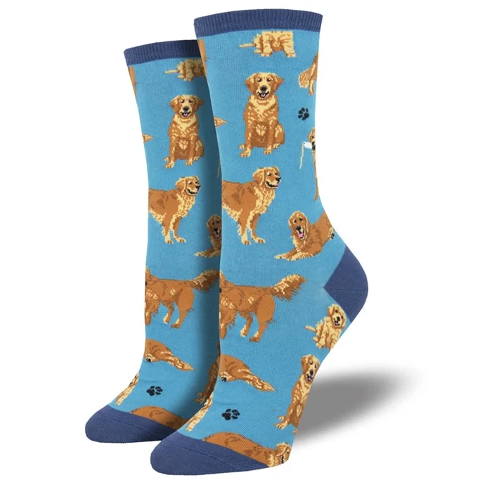 'Golden Retievers' Women's printed socks