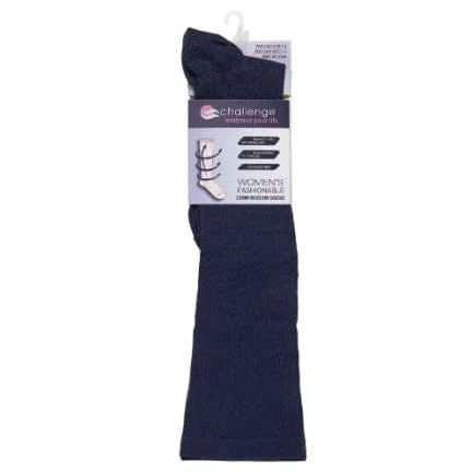 Solid Navy Compression Socks