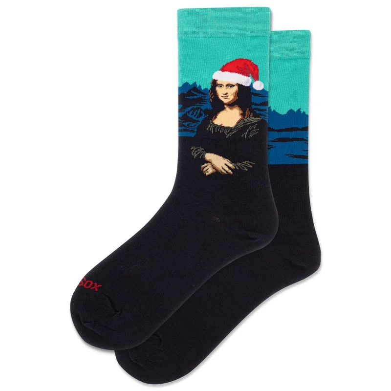 Santa Mona Lisa Women's Crew Socks