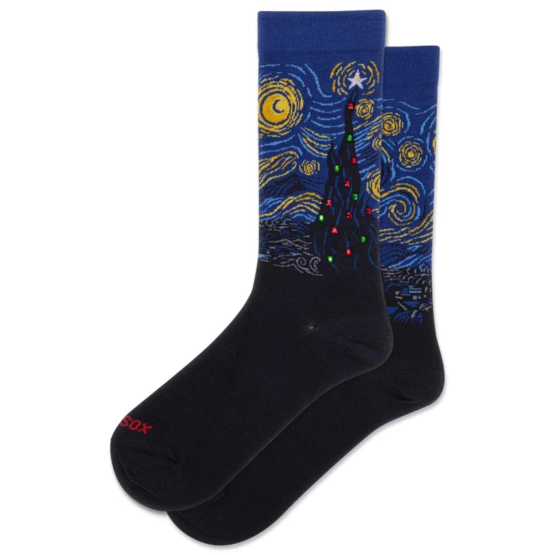 Starry Night Christmas Women's Crew Socks