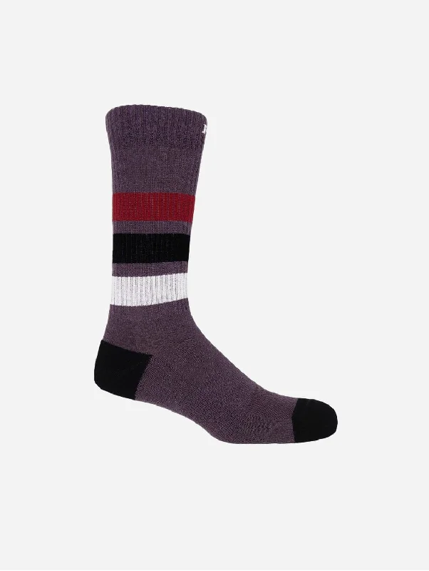 Striped Men's Organic Cotton Trainer Socks | Mauve