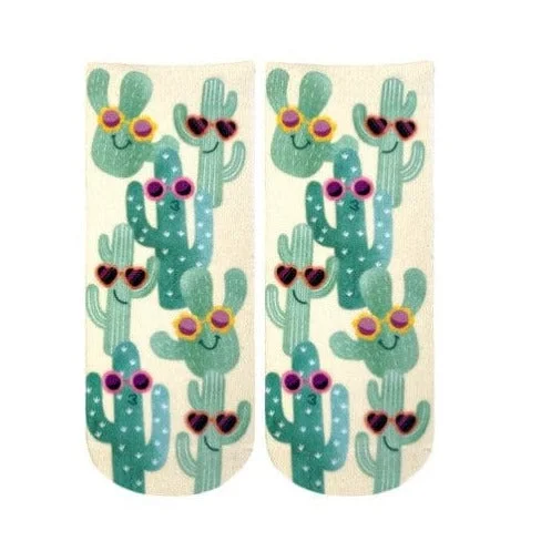 Sunny Cactus Ankle Socks