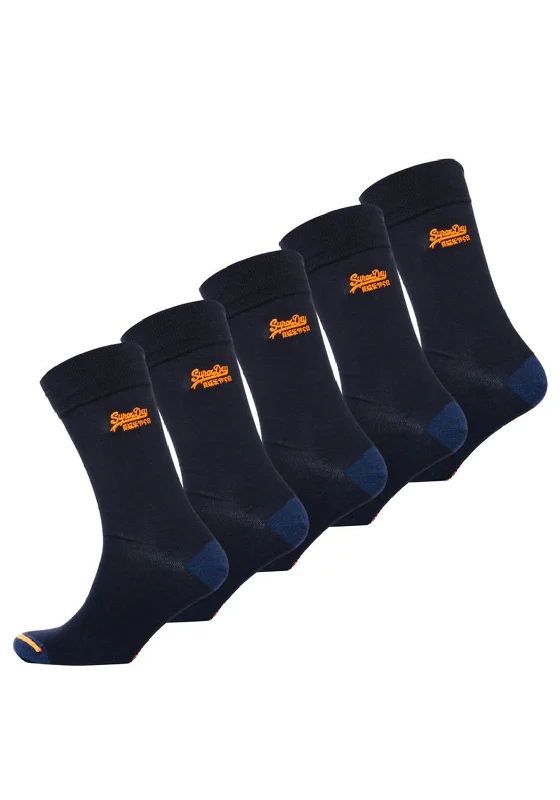 Superdry City Sock Five Packet, Navy