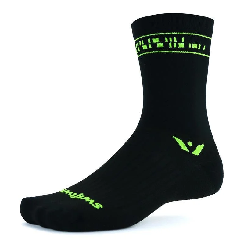 Swiftwick Vision Six Code Sock - Black Green - 2020