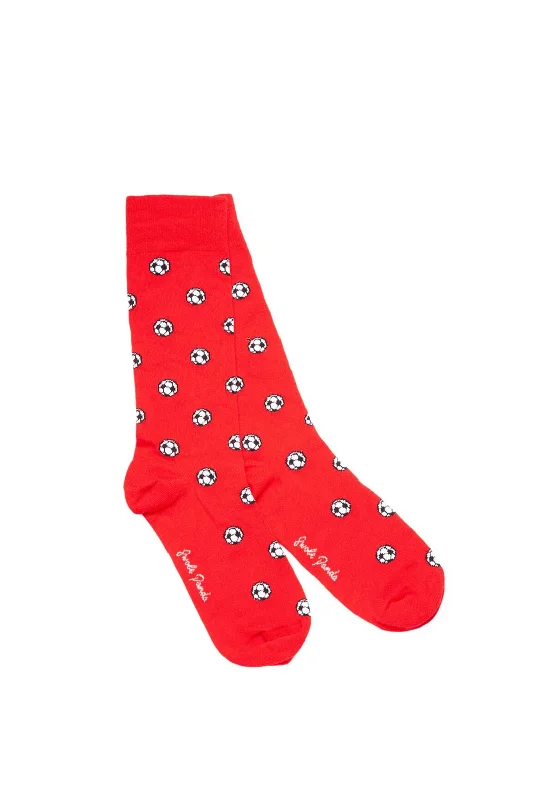 Swole Panda Football Socks, Red UK7-11