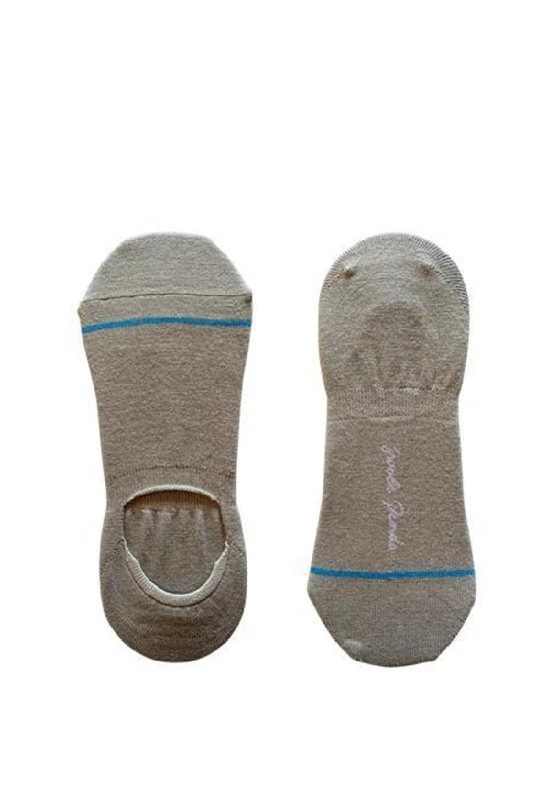 Swole Panda Light Grey No-Show Bamboo Socks, 40-45