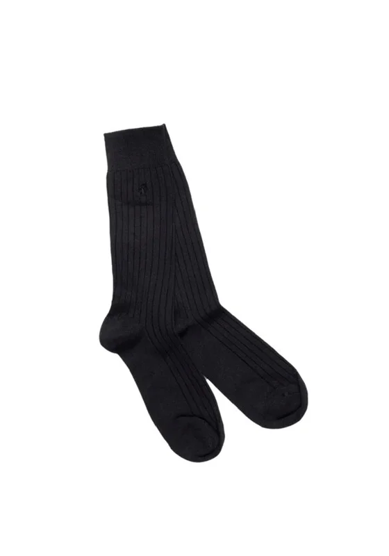 Swole Panda Bamboo Socks, Navy UK7-11