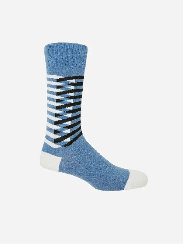 Symmetry Men's Organic Cotton Socks | Blue