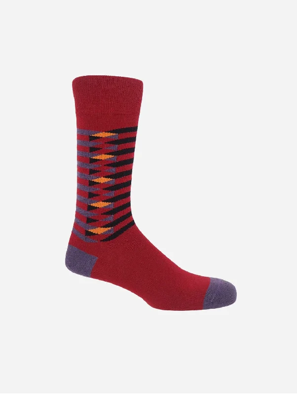 Symmetry Men's Organic Cotton Socks | Red