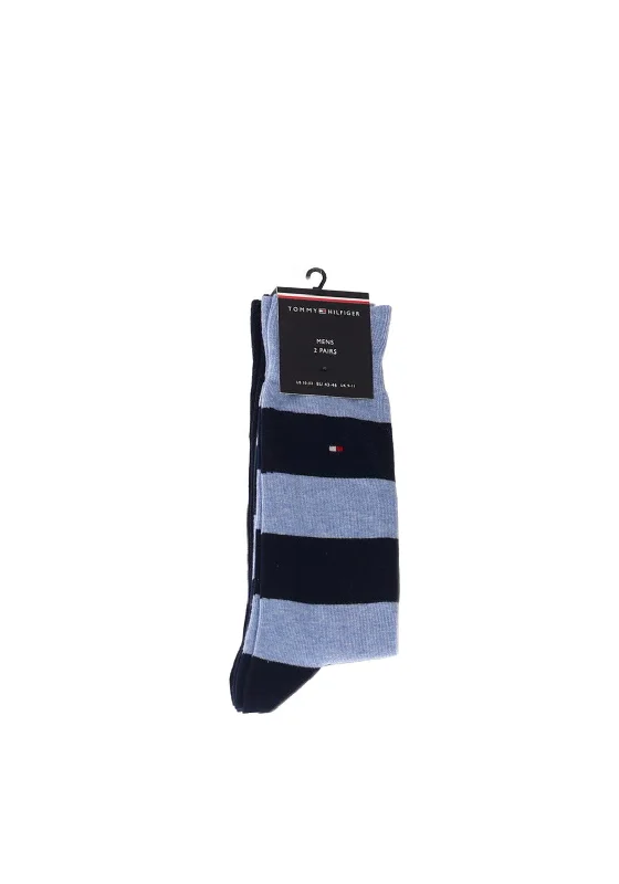 Tommy Hilfiger Stripe 2 Pair Socks, Navy & Blue UK5.5-8