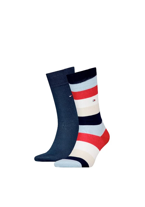 Tommy Hilfiger Mens Colour-Block Sock Twin Pack, Tommy Original UK5.5-8