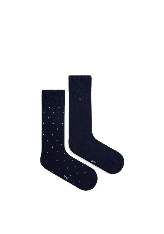 Tommy Hilfiger Mens Polka Dot Sock Twin Pack, Tommy Original