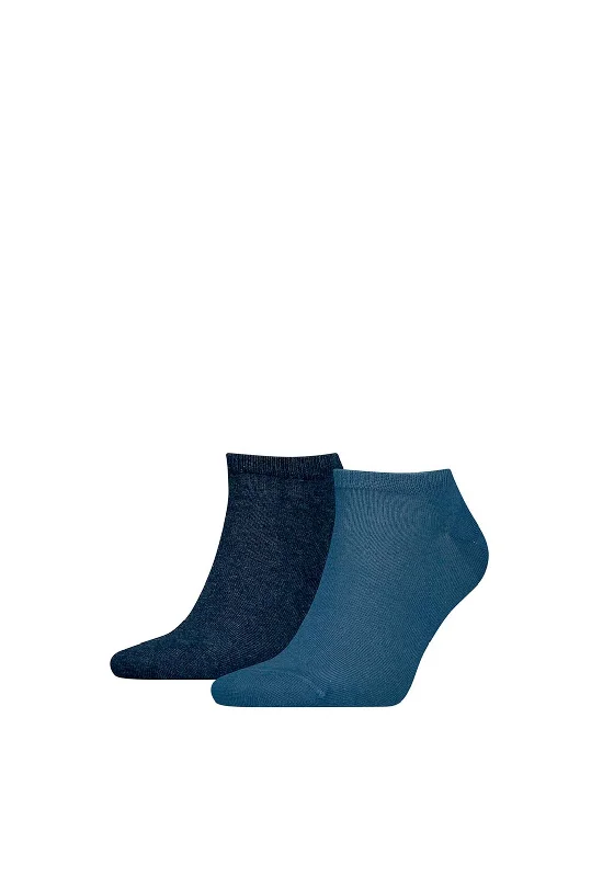 Tommy Hilfiger Mens Trainer Sock Twin Pack, Coast Blue