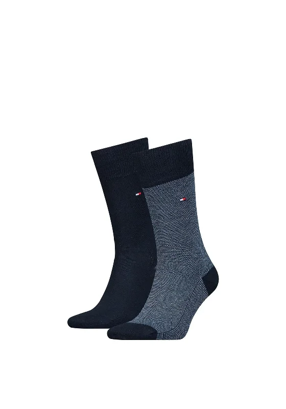 Tommy Hilfiger 2 Pair Classic Birdeye Socks, Jean Blue