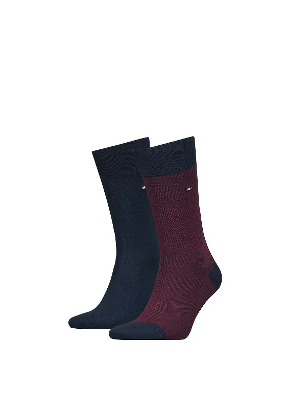 Tommy Hilfiger 2 Pair Classic Birdseye Socks, Rouge