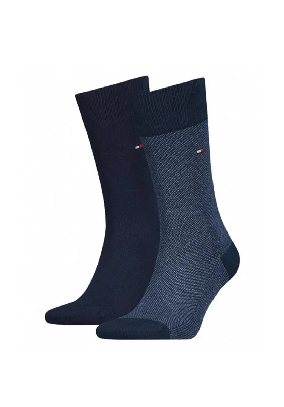 Tommy Hilfiger Birdeye Print 2 Pair Socks, Navy & Blue