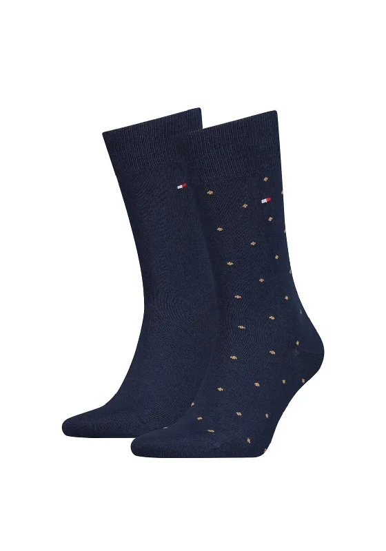 Tommy Hilfiger Dot Print 2 Pair Socks, Navy