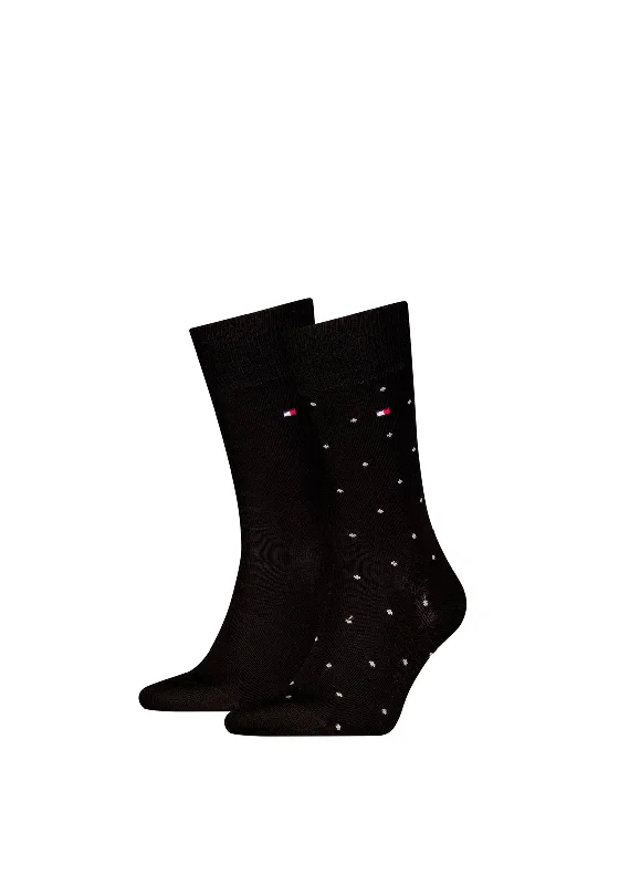 Tommy Hilfiger 2 Pair Dot Socks, Black