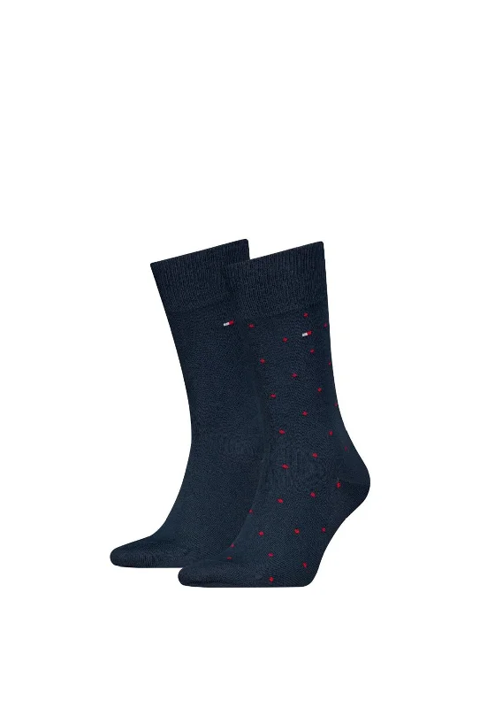 Tommy Hilfiger 2 Pair Dot Socks, Navy