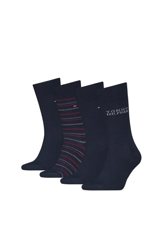 Tommy Hilfiger 4 Pair Socks Gift Box, Navy