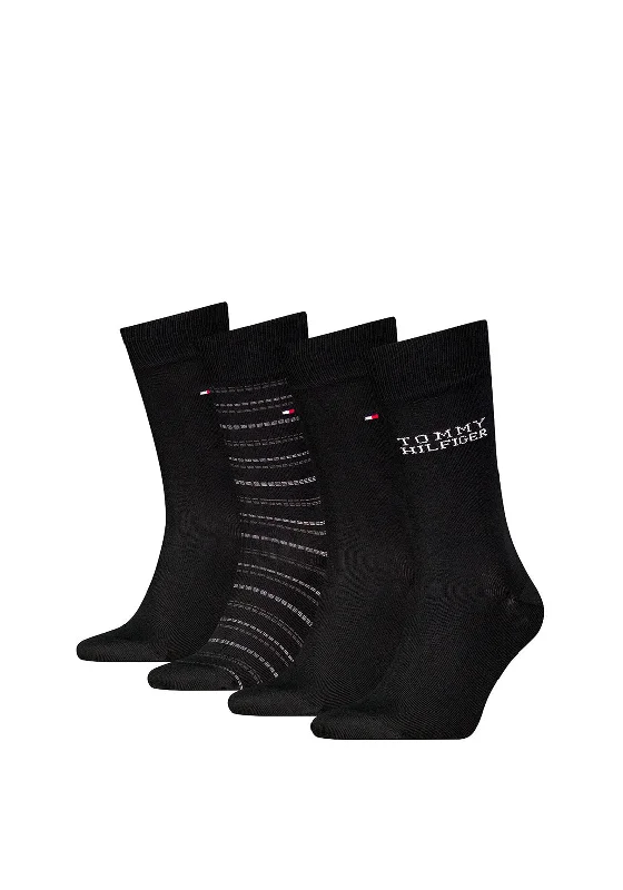 Tommy Hilfiger 4 Pair Socks Gift Box, Black