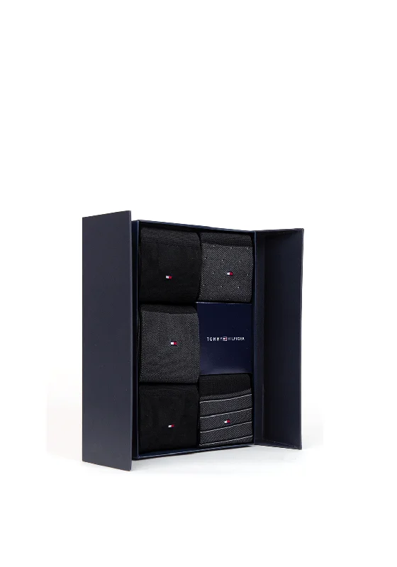 Tommy Hilfiger 5 Pack Socks Gift Box, Black