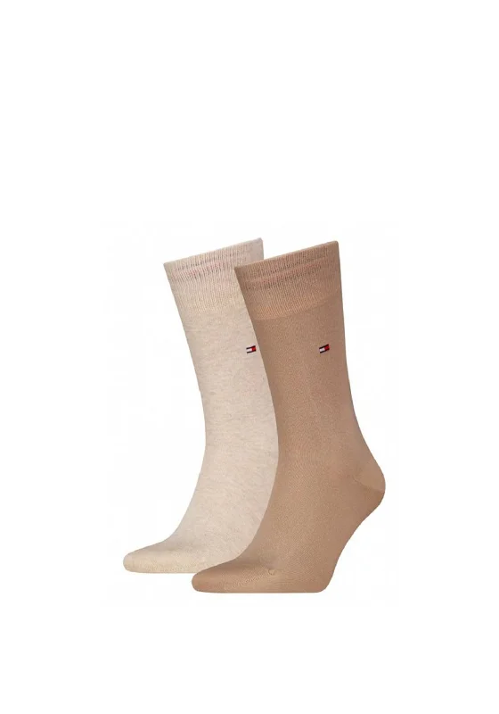 Tommy Hilfiger 2 Pack Classic Socks, Beige