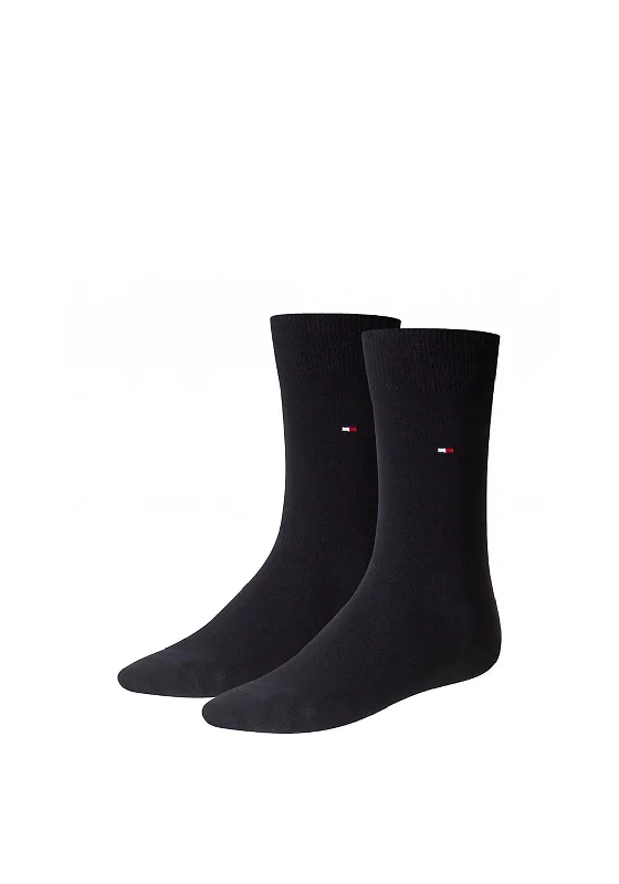 Tommy Hilfiger 2 Pair Flag Logo Socks, Navy