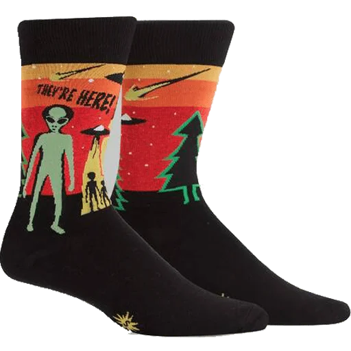 They're Here Men's Crew Socks