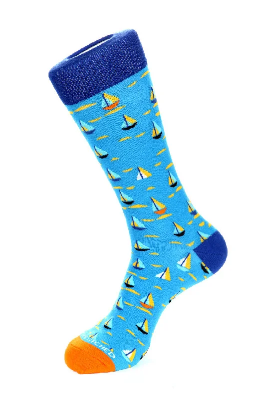 Colored Sailboats Sock