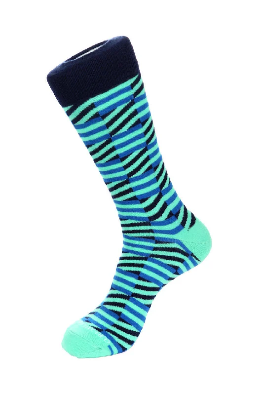 Checkerboard Stripe Sock