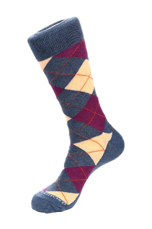 Raspberry Champagne Argyle Socks Sock