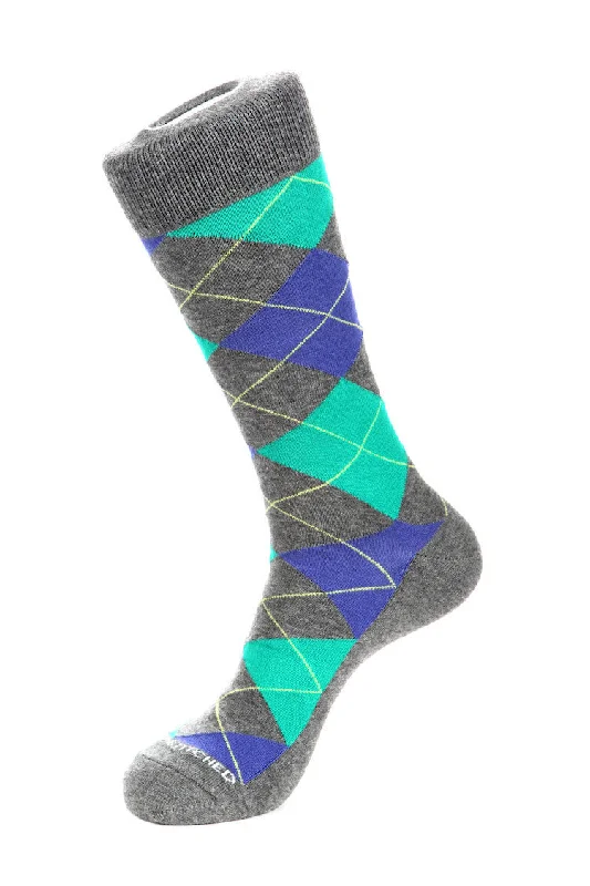 Cocos Island Mist Argyle Sock