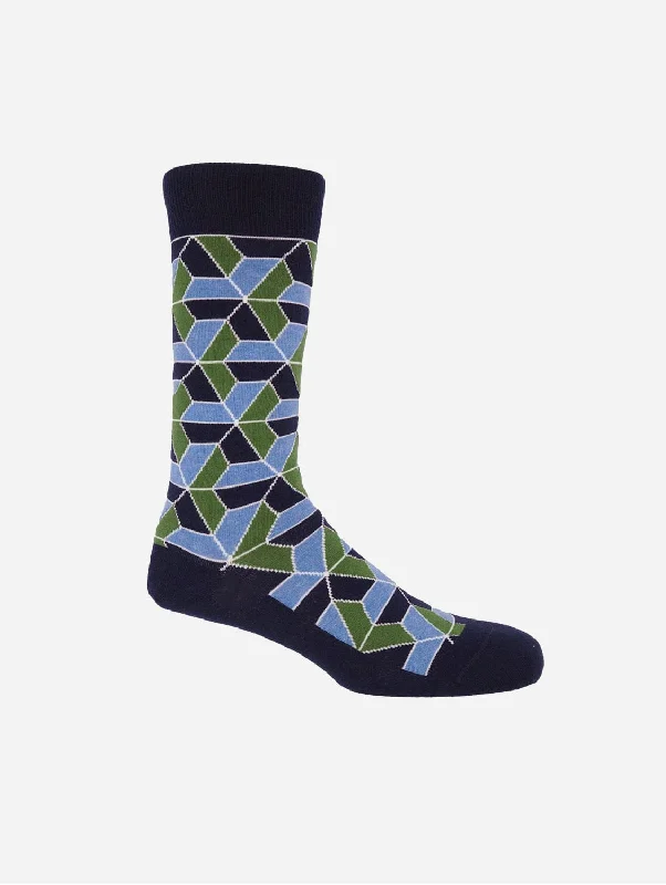 Vertex Men's Organic Cotton Socks | Navy