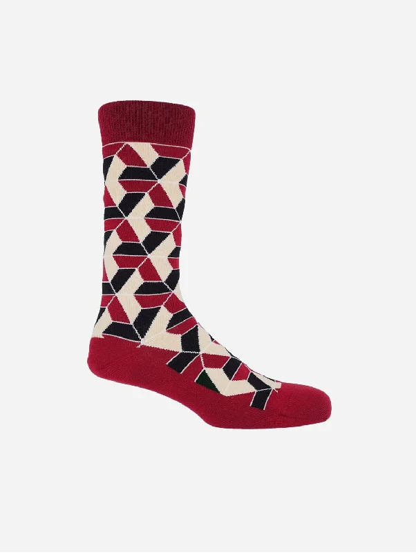 Vertex Men's Organic Cotton Socks | Red